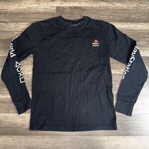 Men's PLAYSTATION Black Long SLEEVE Tshirt Size XS RARE LIMITED